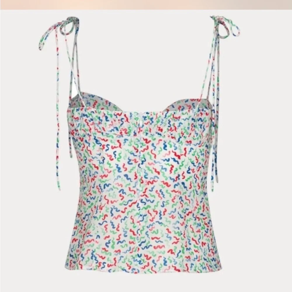 Realisation Par THE ANA Camisole in White Squiggle, size XS - Picture 15 of 15